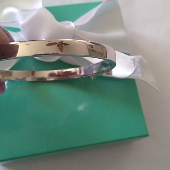 Kate Spade New York Take A Bow Bangle Bracelet, Silver, 2.5" - Picture 5 of 10